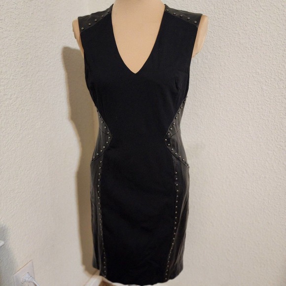 Cache Dresses & Skirts - Cache leather studded dress size 10